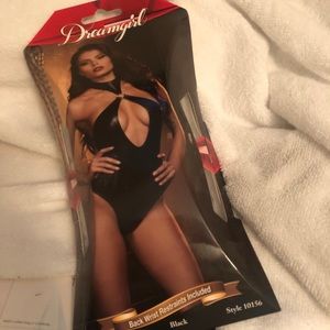 Dreamgirl Stretch Knit Halter Teddy